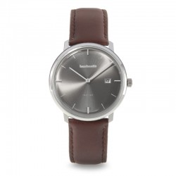 Lambretta 2240GRE Leather Grey Brown Watch