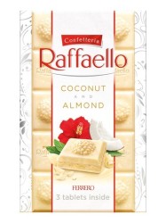 Raffaello tablet with white chocolate flavour and creamy centre